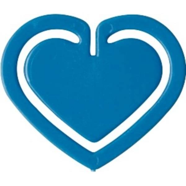 Büroklammern Herzklip 30mm VE=100 Stück blau-0