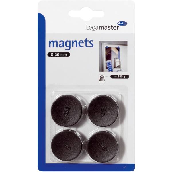 Legamaster Magnet 30mm schwarz 4St C&C