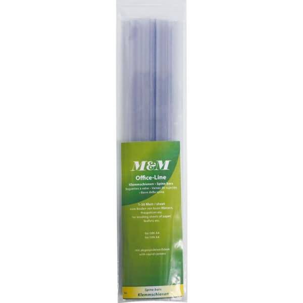 Klemmschiene für 30 Blatt A4 VE=10 Stück glasklar