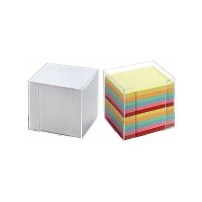 Zettelbox 9,5x9,5x9,5cm bunt gefüllt