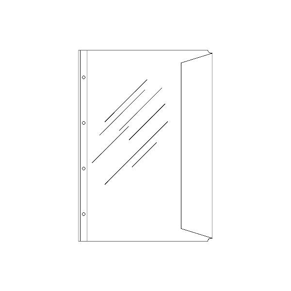 Dokumentenhüllle A4 215x330mm mit Klappe seitlich 5 Stück-0