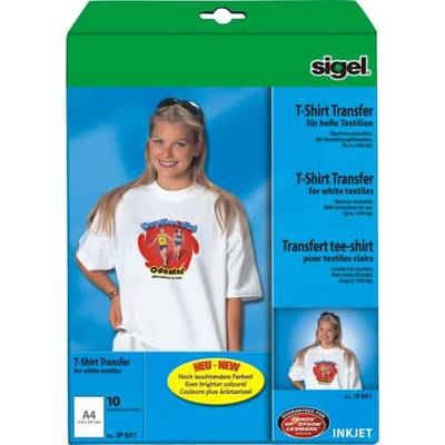 InkJet-Transfer-Folien für T-Shirts A4 helle Textilien InkJet VE=10 Blatt