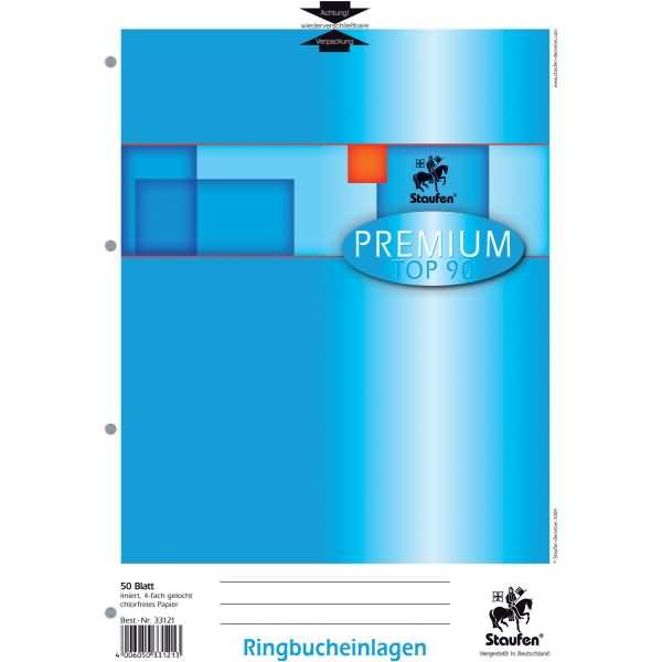 Ringbucheinlagen Premium A4 50 Blatt liniert-0