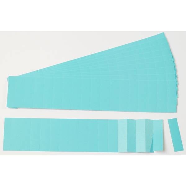 Einsteckkarten für 50mm Einsteckschiene 420x46mm blau VE=6 Streifen
