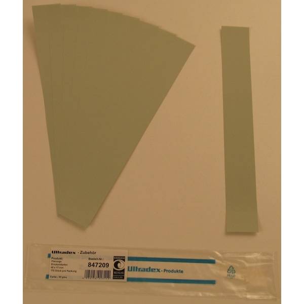 Einsteckkarten für 20mm Einsteckschiene 40x17mm VE=170 Stück grau
