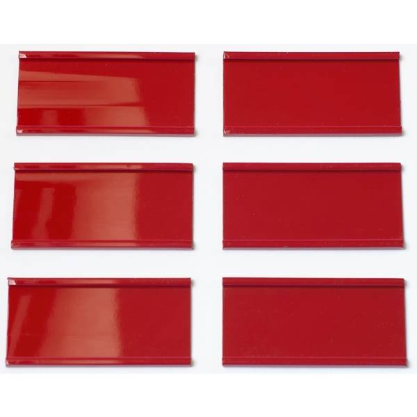 Einsteckschiene magnetisch 70x34mm rot VE=6 Stück