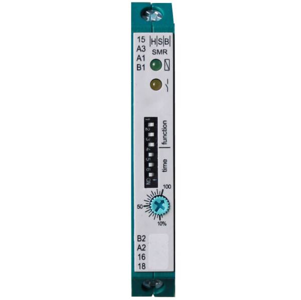 Zeitrelais SMR Multifunktional 230 V AC u. 24V AC/DC, Zeitbereich: 0,05s - 10h, 1 Wechsler
