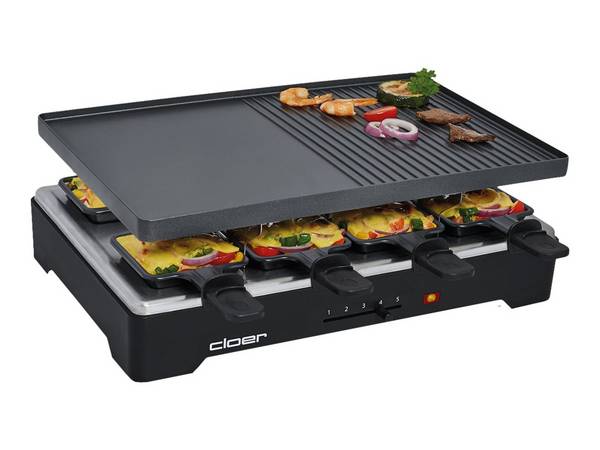 Cloer 6446 - Raclettegrill/Grill - 1.2 kW - Schwarz
