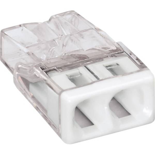 Wago 2273-202 Compact Verbindungsdosenklemme, 2x0,5-2,5 mm², weiß, 100 Stck.