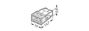 Wago 2273-202 Compact Verbindungsdosenklemme, 2x0,5-2,5 mm², weiß, 100 Stck.-1