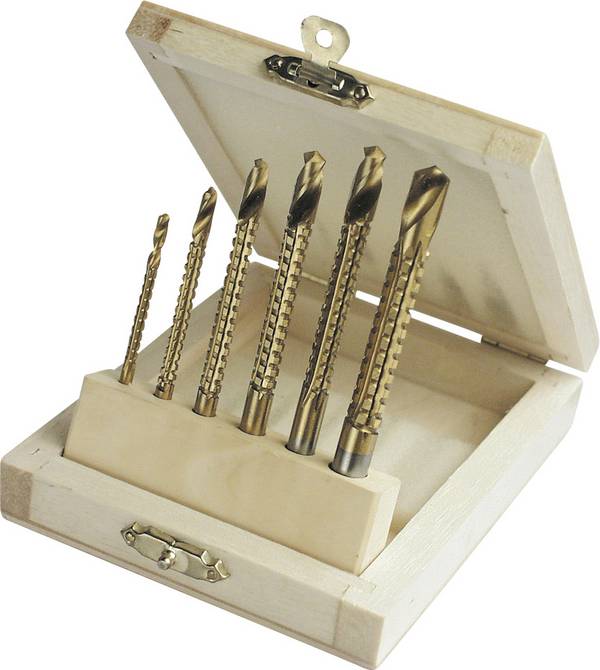 Brüder Mannesmann M54606  HSS Metall-Fräsbohrer-Set 6teilig 3 mm, 4 mm, 5 mm, 6 mm, 6.5 mm, 8 mm  TiN  Zylinderschaft 1 Set
