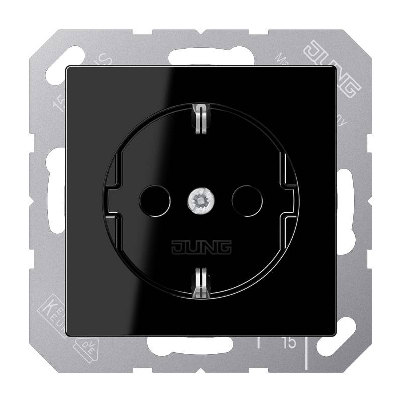 Jung SCHUKO-Steckdose schwarz A 1520 BFKI SW-0