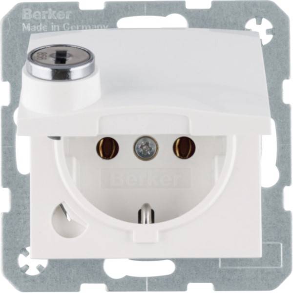 Berker SCHUKO-Steckdose polarweiß glänzend 41638989-0