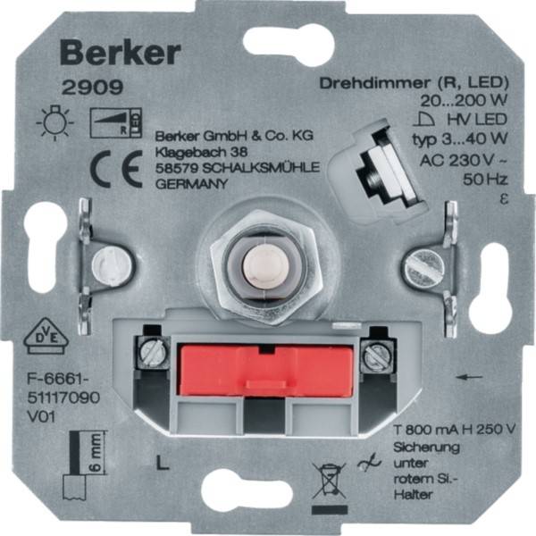 1St. Berker 2909 Drehdimmer (R LED) Lichtsteuerung-0
