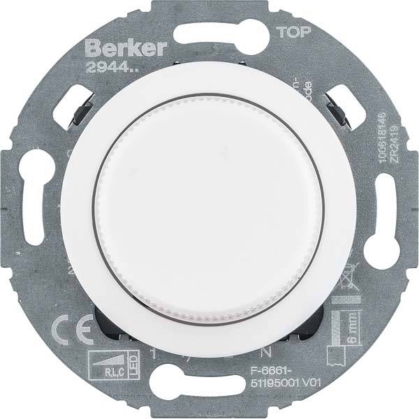 BERKER - Uni-Drehd. Z.-st. LED 1930/Glas pw. 294410-0