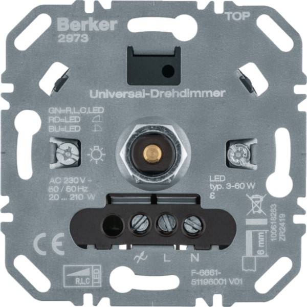 BERKER - Universal-Drehdimmer 2973 R L C LED Lichtsteuerung
