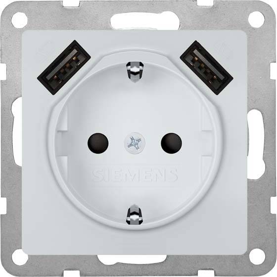 Siemens Dig.Industr. i-syst SCHUKO doppel USB Ladegerät tws 5UB1970-0TW01