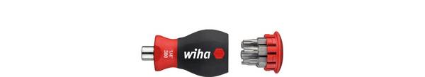 Wiha Schraubendreher mit Bit Magazin magnetisch TORX® mit 6 Bits, Stubby, 1/4" (33744)