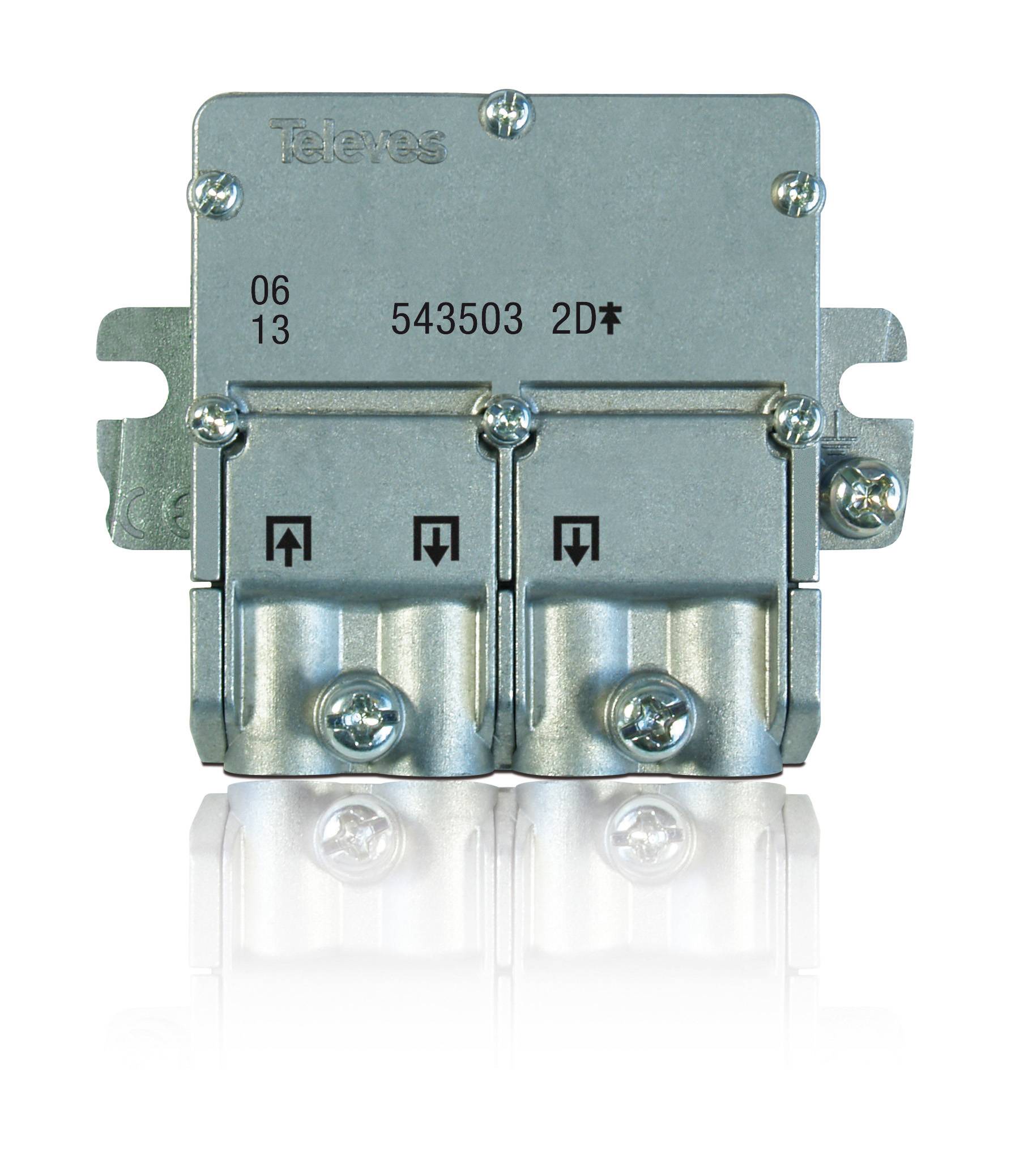Televes Easy-F Verteiler 2f. 5-2400 MHz VD: 5 dB EFV2N-0