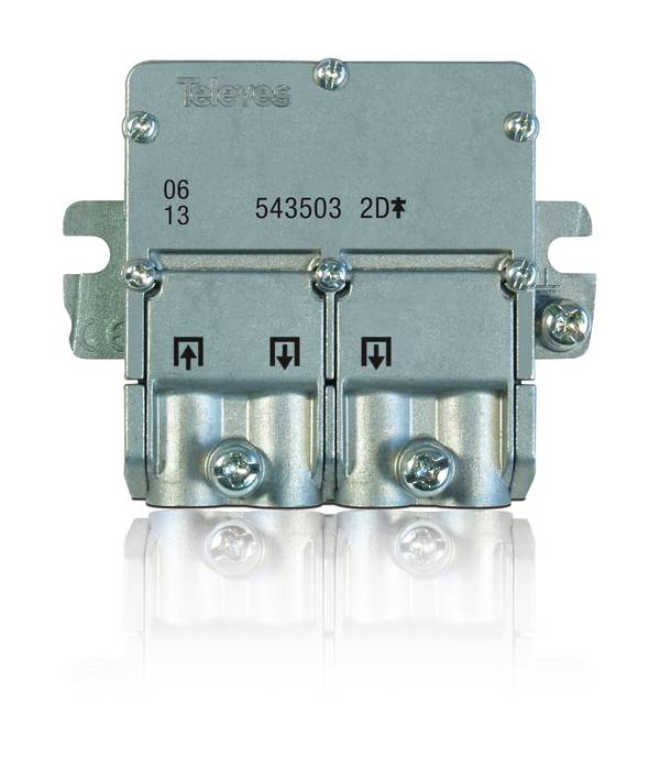 Televes Easy-F Verteiler 2f. 5-2400 MHz VD: 5 dB EFV2N