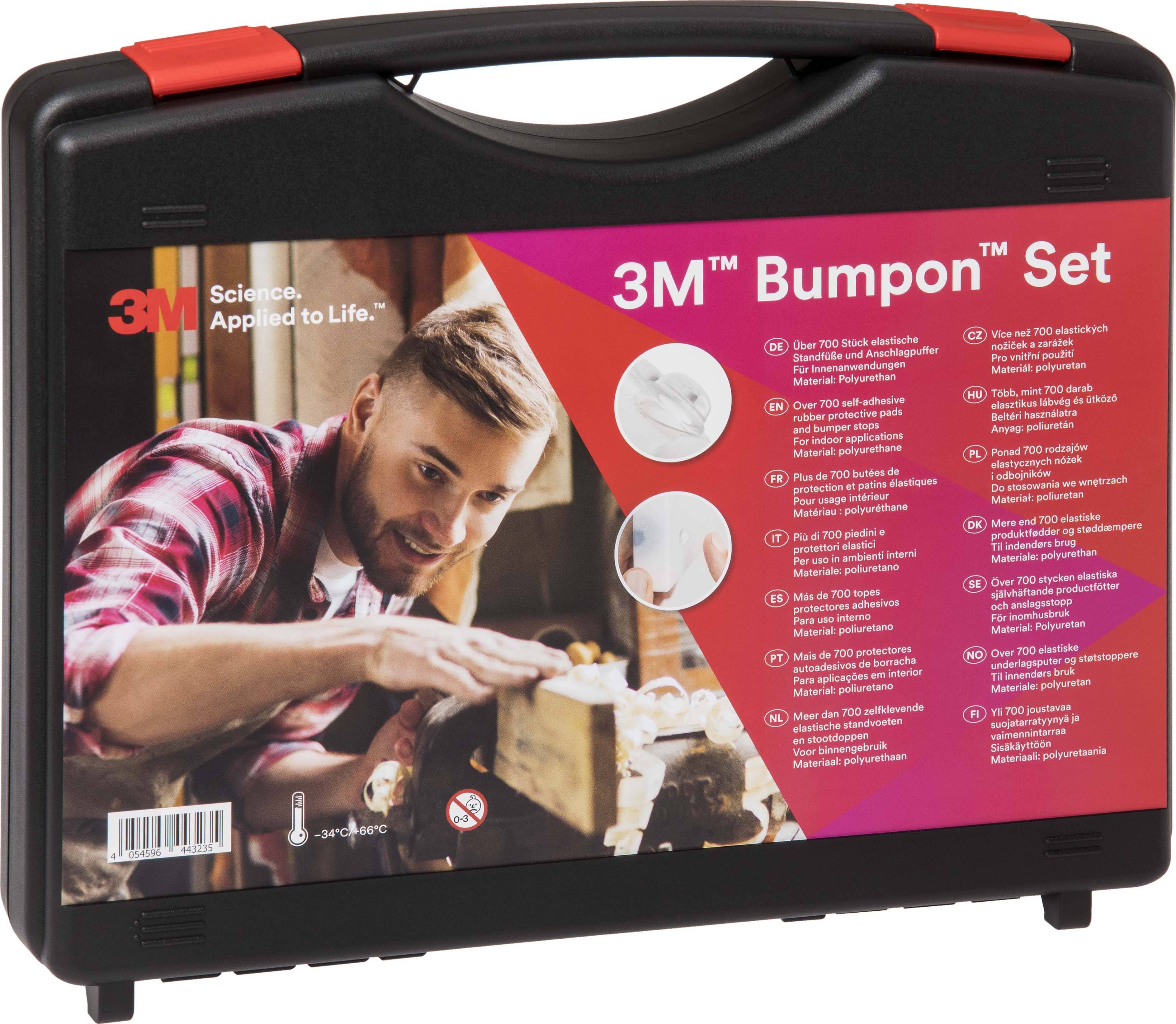 3M Deutschland Elastikpuffer Koffer 700St, tranp. u. sw SET 017-0