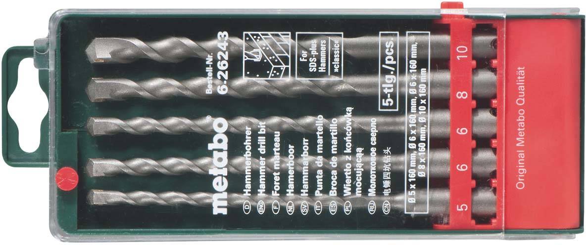 SDS-plus Classic-Bohrersatz 5-teilig Ø 5, 6, 6, 8, 10 mm, L=160 mm (626243000)-0