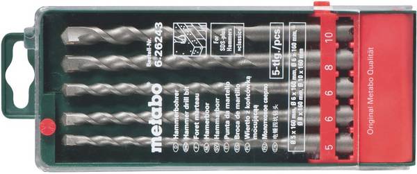 SDS-plus Classic-Bohrersatz 5-teilig Ø 5, 6, 6, 8, 10 mm, L=160 mm (626243000)