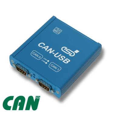 esd CAN-USB/400-FD - CAN FD zu USB Interface Module, 2 CAN FD Ports, Metallgehäuse-0