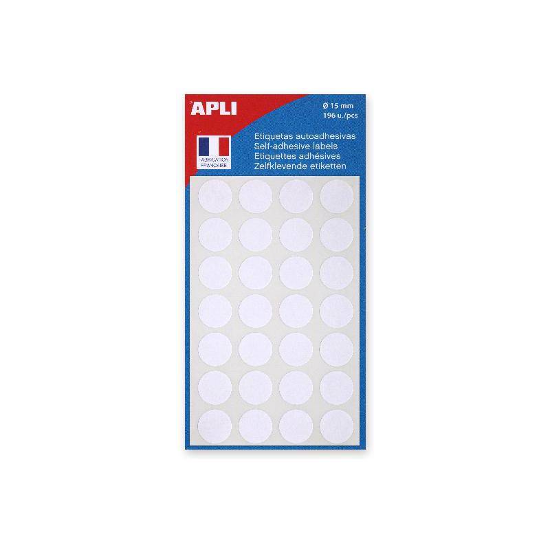 APLI Markierungspunkte, Durchmesser: 15 mm, rund, weiß-0