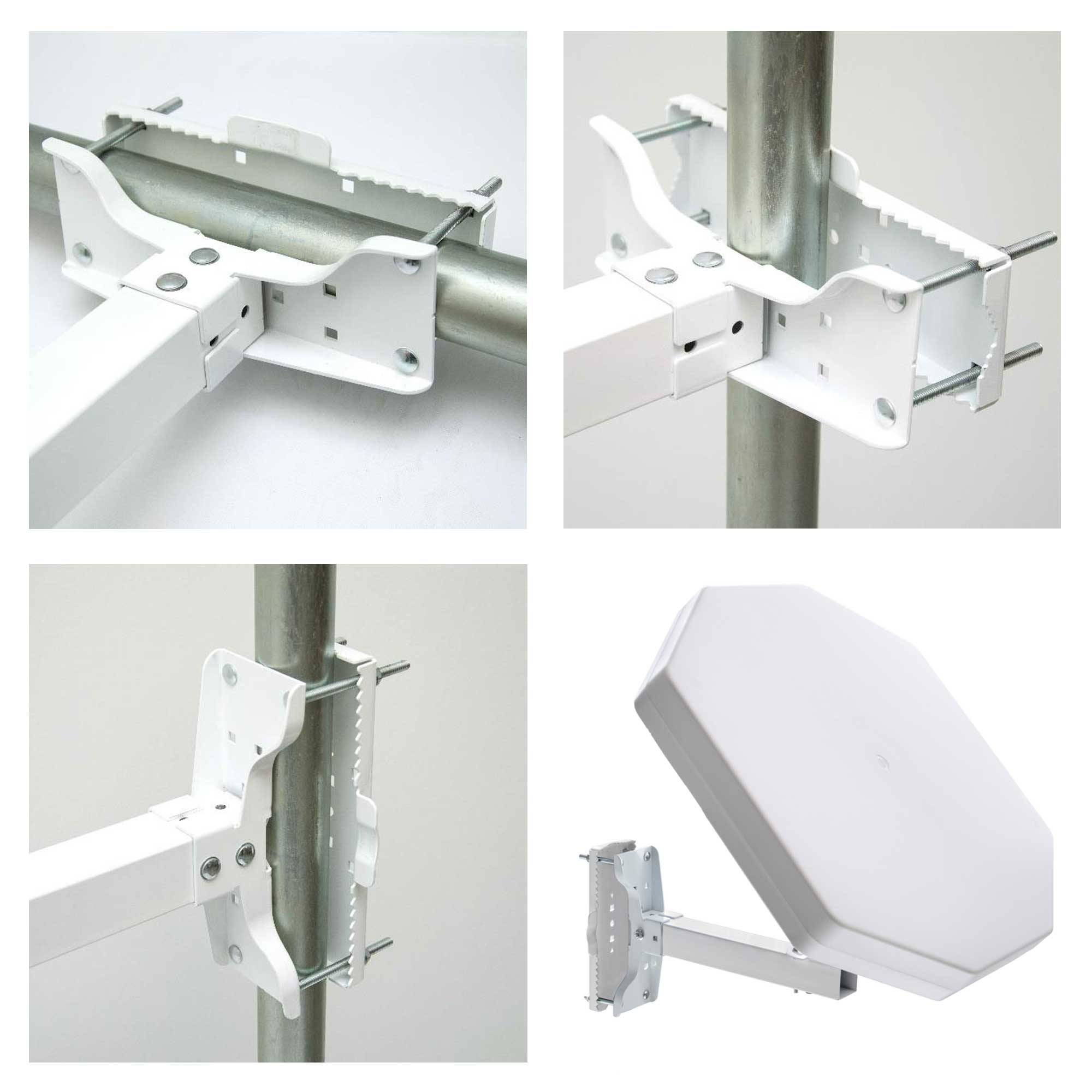 PremiumX FLAT50 Sat Flachantenne 2 Teilnehmer flache SatellitenSchüssel Satelliten-Antenne | Twin LNB-2