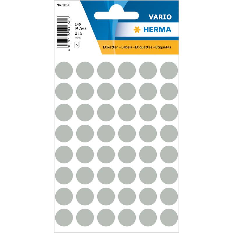 HERMA Markierungspunkte, Durchmesser: 13 mm, grau-0