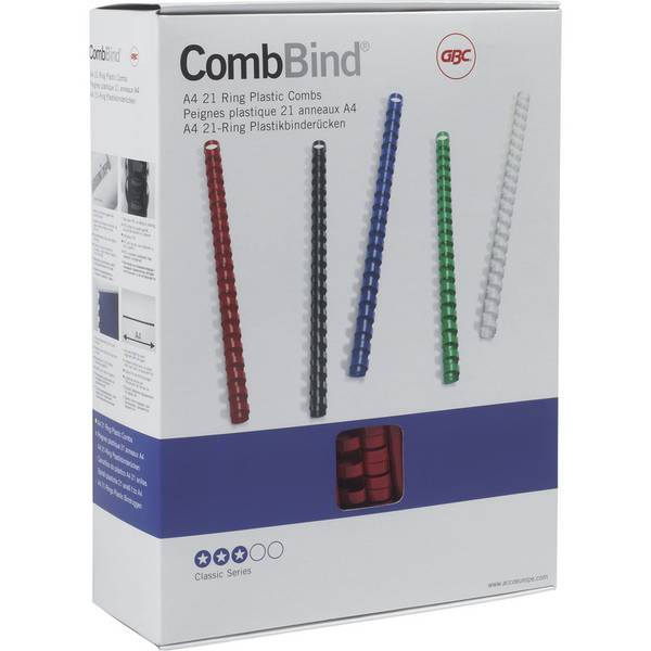 GBC Plastikbinderücken CombBind, DIN A4, 51 mm, weiß