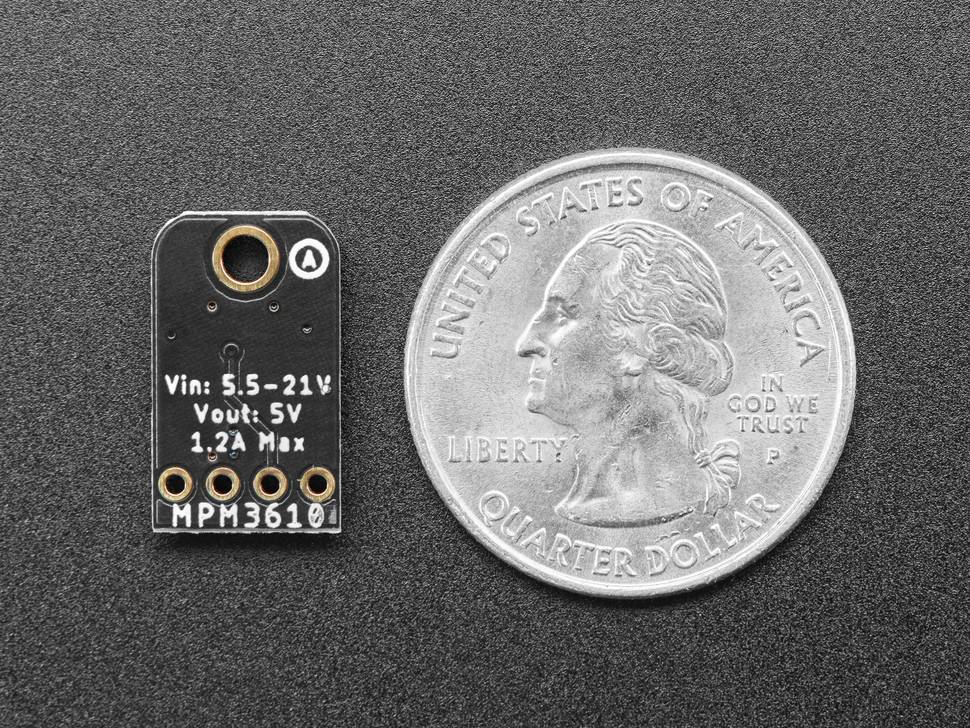 Adafruit MPM3610 5V Buck Converter Breakout - 21V In 5V Out at 1.2A 4739-3