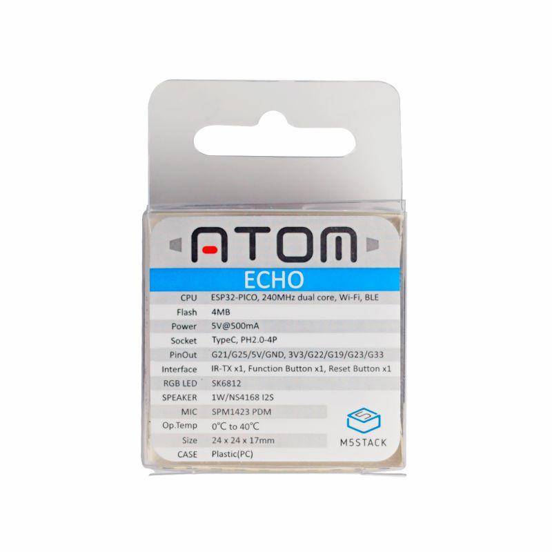 M5Stack ATOM Echo Smart Speaker Development Kit Support A2DP BLE 4.0 C008-C-4