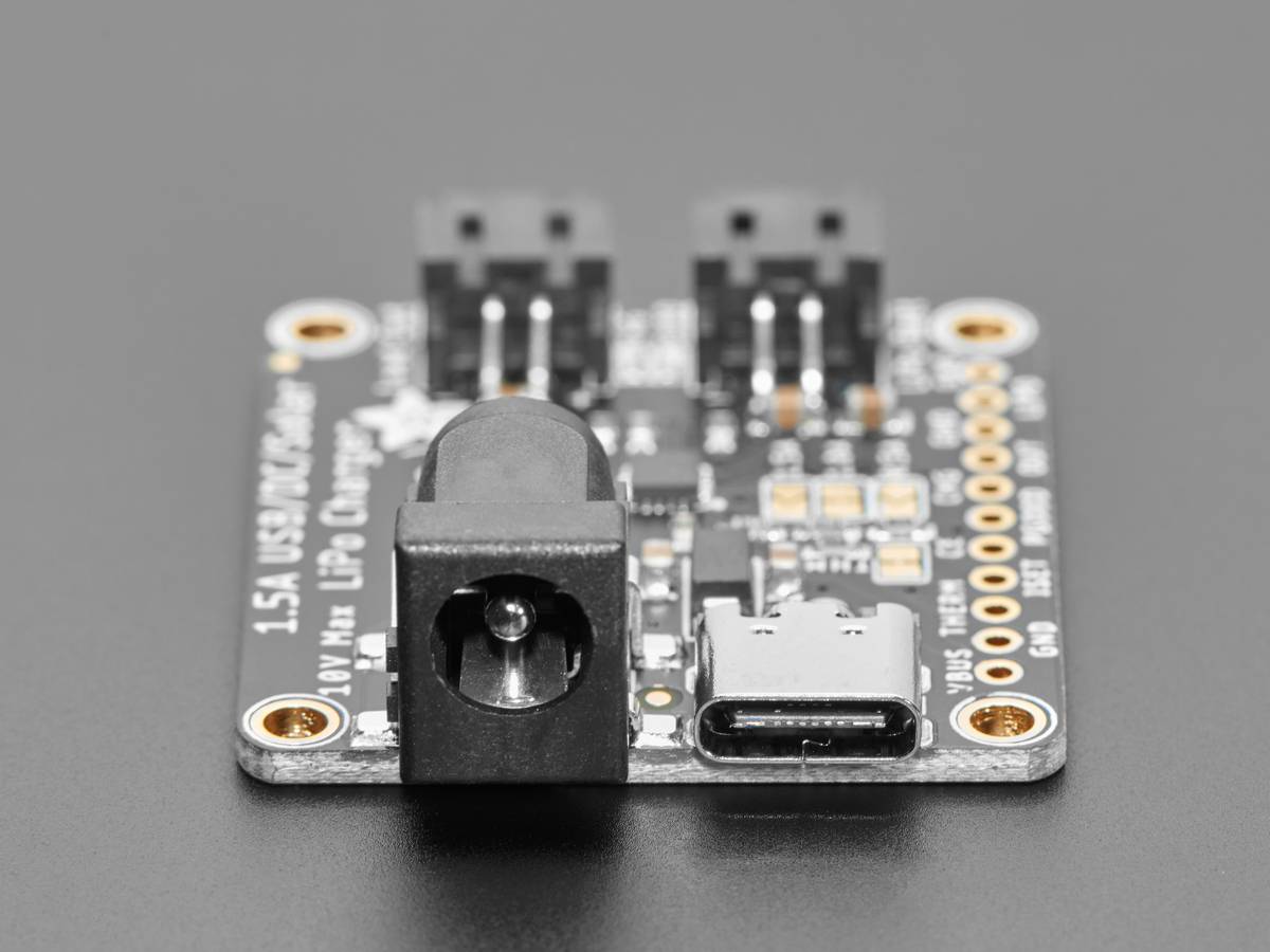 Adafruit Universal USB DC Solar Lithium Ion Polymer Lipo Charger up to 10V Input 1,5A Charge-3