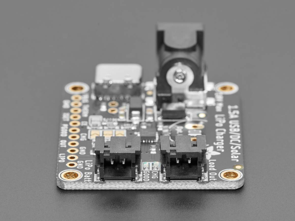 Adafruit Universal USB DC Solar Lithium Ion Polymer Lipo Charger up to 10V Input 1,5A Charge-4