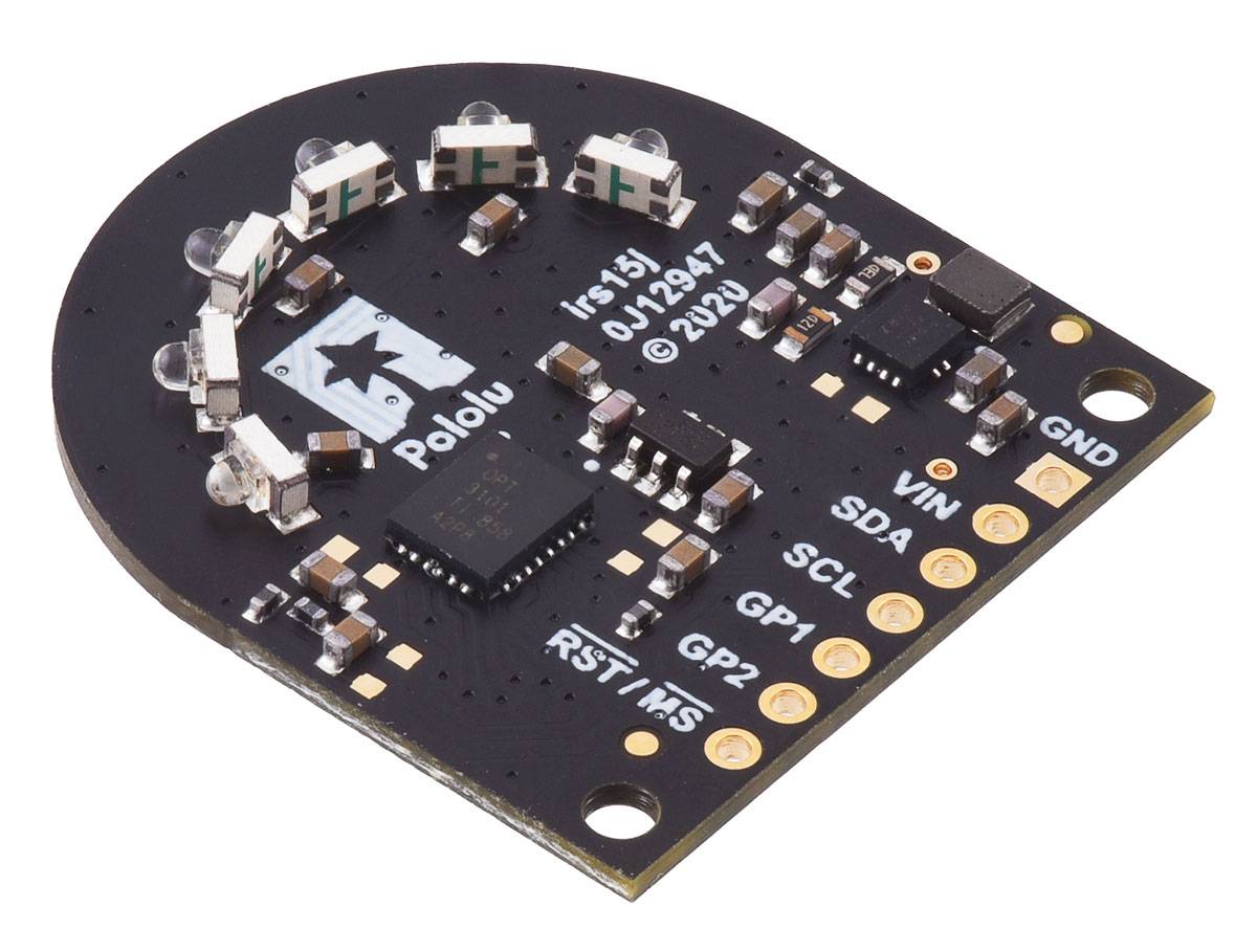 Pololu 3-Channel Wide FOV Time-of-Flight Distance Sensor Using OPT3101 (No Headers)-0