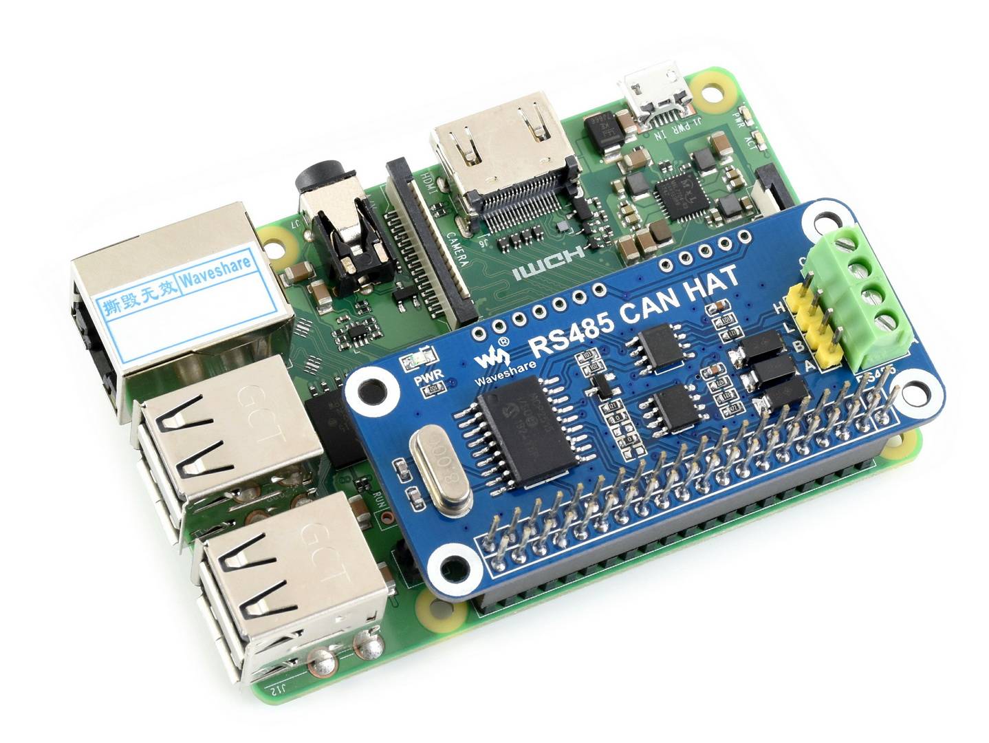 WaveShare RS485 CAN HAT for Raspberry Pi 40PIN GPIO SPI-Schnittstelle-3