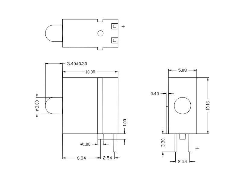 Vossloh-Schwabe Optoelectronics LED Halter mit 1 x 3 mm LED, gelb, anreihbar-1
