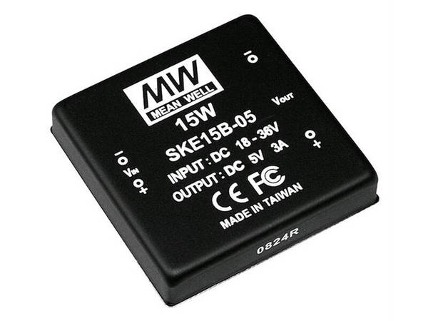 Mean Well DC/DC Wandler Serie SKE15 DIP2 12 V 1250 mA 15 W