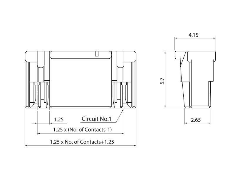JST GH Gehäuse 1 x 3 polig gerade Rastermaß 1,25 mm-1