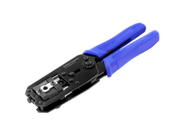 BEL STEWART Crimpzange blau / schwarz für Modularstecker RJ45 Cat.6 und Cat.6a