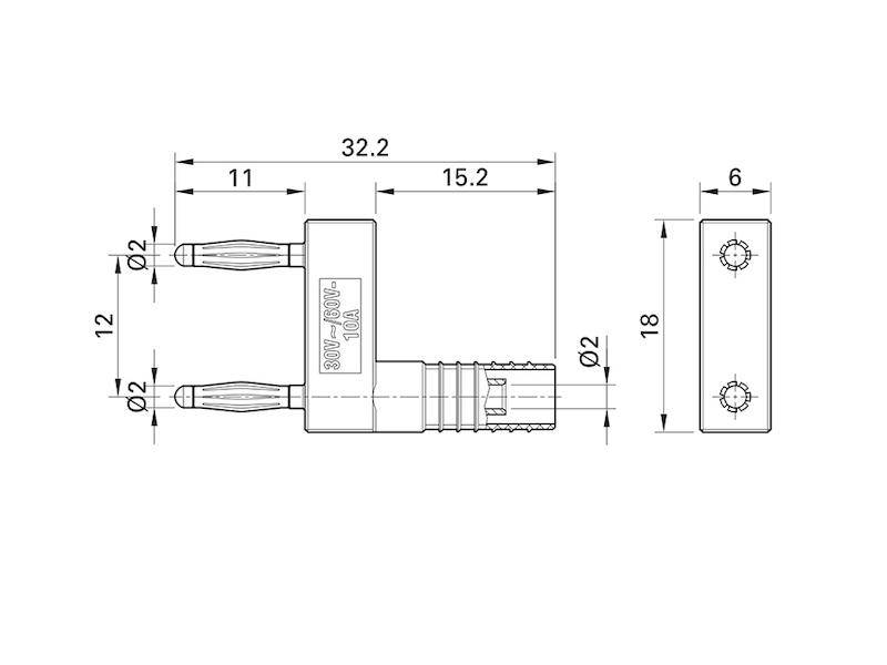 Stäubli KS2-12L/1SA/A Verbindungsstecker Schwarz Stift-Ø: 2 mm Stiftabstand: 12 mm 1 St.-1