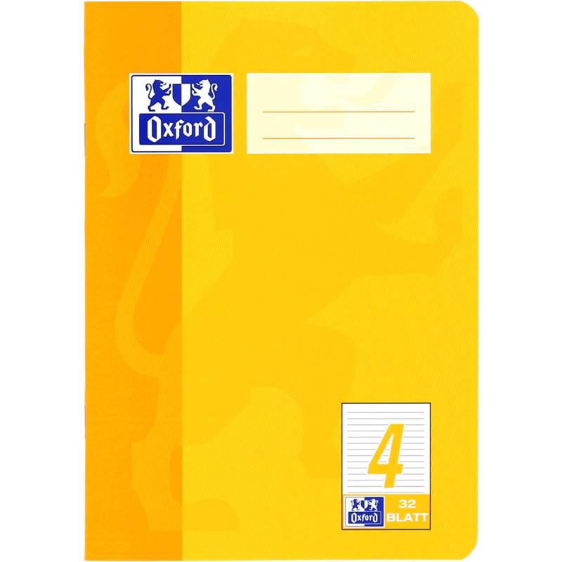 Schulheft A5 9mm liniert Lineatur 4 32 Blatt gelb-0