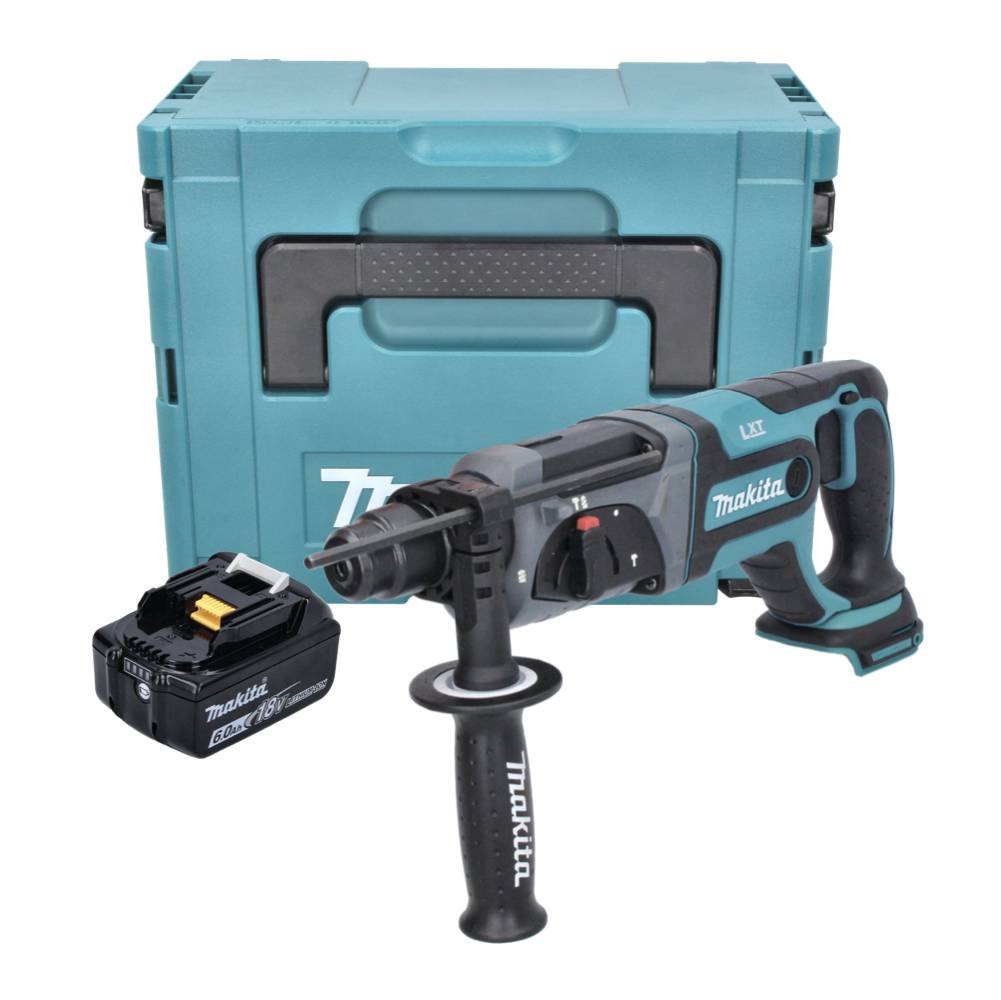 Makita DHR 241 G1J Akku Bohrhammer 18 V 2,0 J SDS plus + 1x Akku 6,0 Ah + Makpac - ohne Ladegerät-1