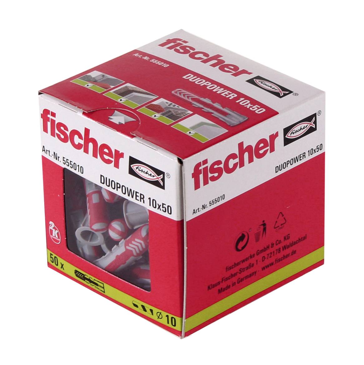 Fischer Spreizdübel DUOPOWER 10x50mm 50 Stk. ( 555010 )-1