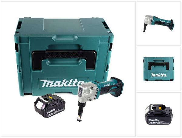 Makita DJN 161 G1J Akku Knabberschere 18 V + 1x Akku 6,0 Ah + Makpac - ohne Ladegerät
