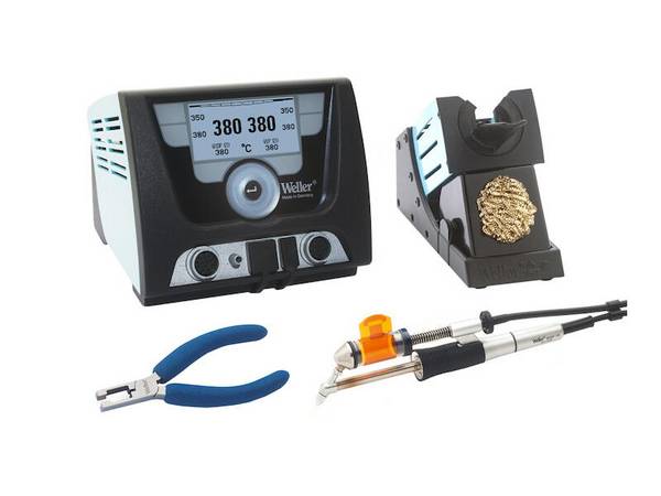 Weller 2-Kanal-Löt- und Entlötstation WXD 2010 Set 230 V 200 W hellblau / schwarz