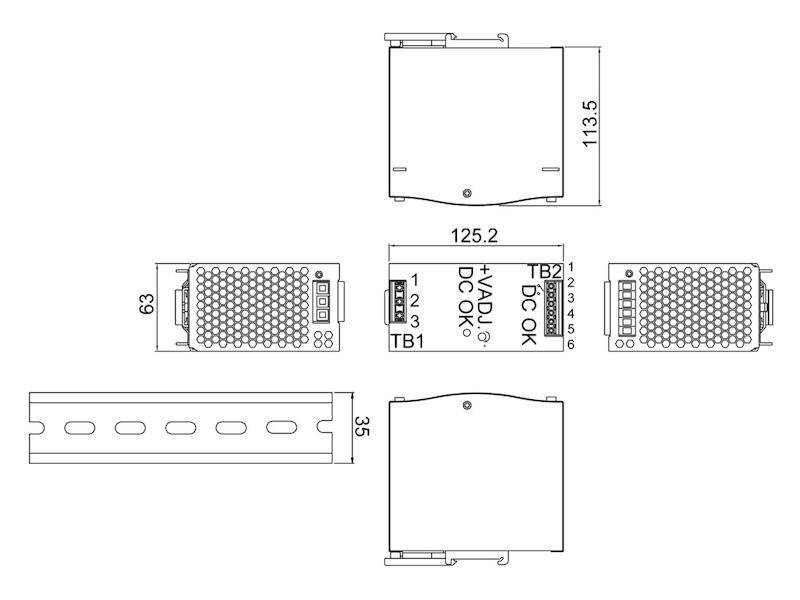 Mean Well Schaltnetzteil Serie SDR 240 W 24 V 10 A geschlossen für DIN-Schiene-3
