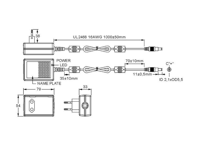 Mean Well Stecker-Netzteil Serie GST36E 36 W 12 V 3 A ErP-2-1